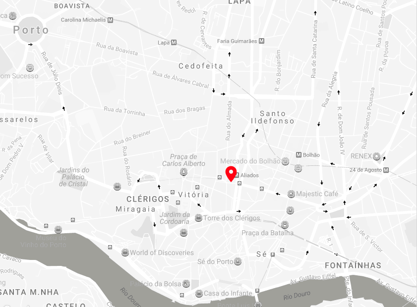 Mapa Gabinete Arquitectura Porto